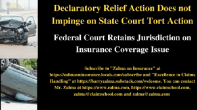 Declaratory Relief Action Does not Impinge on State Court