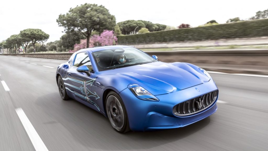 Maserati GranTurismo Folgore EV shows its shapely sheetmetal