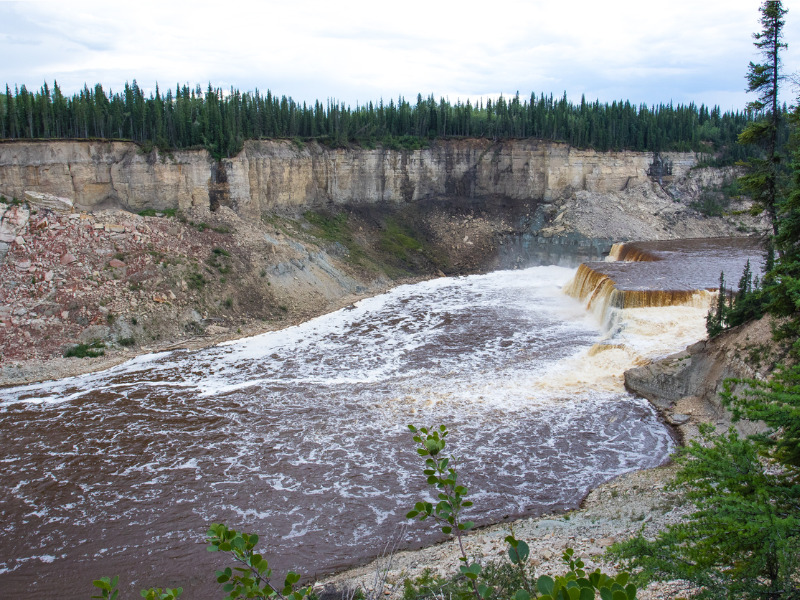 Hay River's Louise Falls in the Northwest Territories