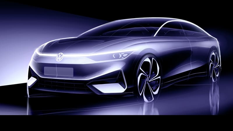 VW ID.Aero electric sedan previewed in design sketches