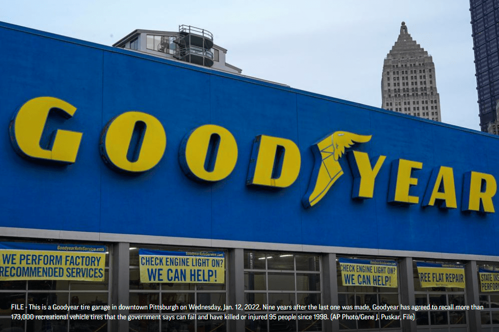 Goodyear to recall RV tires 19 years after last one was made