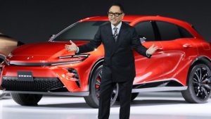 Toyota's president said he 'did a little happy dance' after the company dethroned GM to become the bestselling carmaker in the US last year