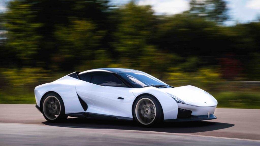 Apollo shows off rolling electric supercar prototype