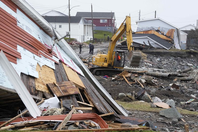 Clean-up from post-tropical storm Fiona in Port aux Basques, Nfld.