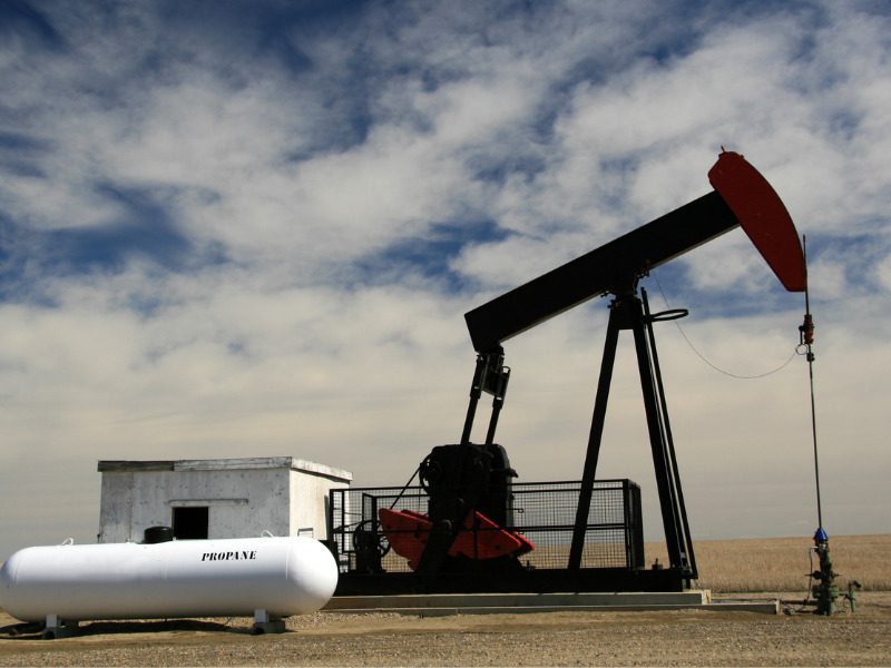 A pumpjack on the prairie