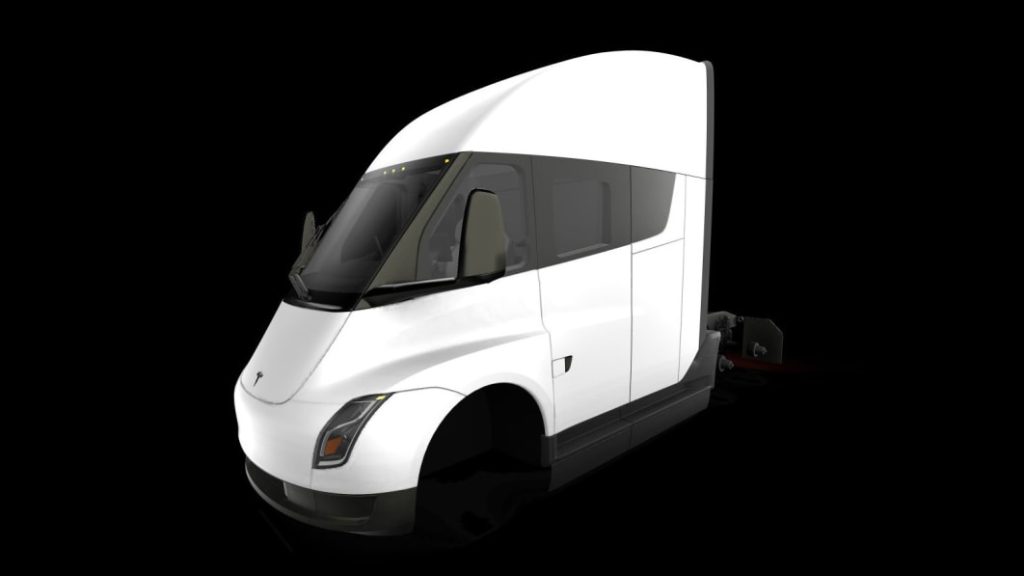 Tesla Semi graphics shows up in the Tesla iOS app