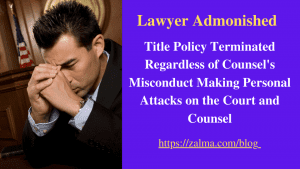 Lawyer Admonished