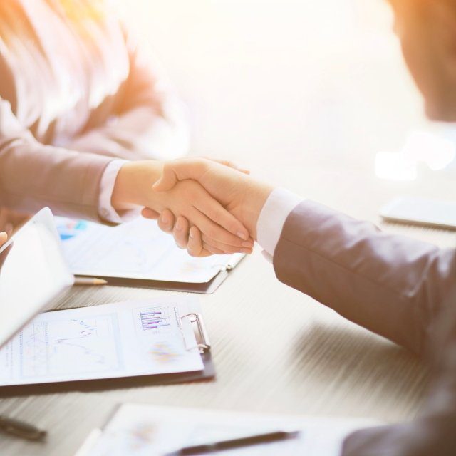 Stock image of business handshake