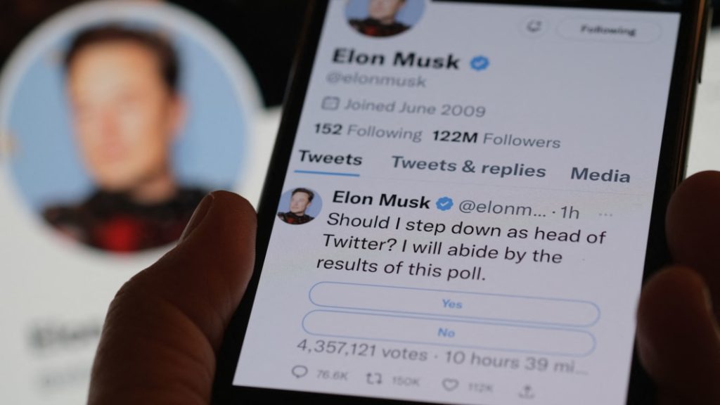 Tesla stock jumps after poll tells Elon Musk he should step away from Twitter