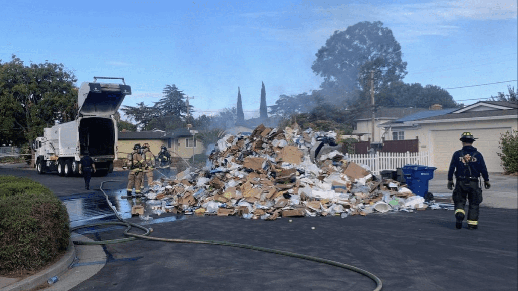 Three Garbage Trucks Catch Fire in California After Crushing Dozens of Lithium-Ion Batteries