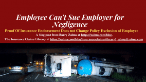 Employee Can’t Sue Employer for Negligence