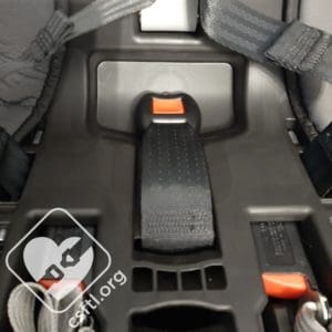 Storing the crotch buckle on the Graco SlimFit3 LX
