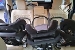 Three Graco SlimFit3 LX seats installed in a 2013 Ford Flex