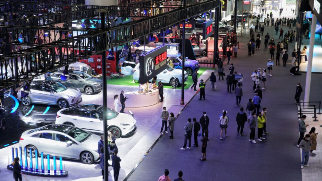 A concept car caught on fire in its 2022 Guangzhou Motor Show booth