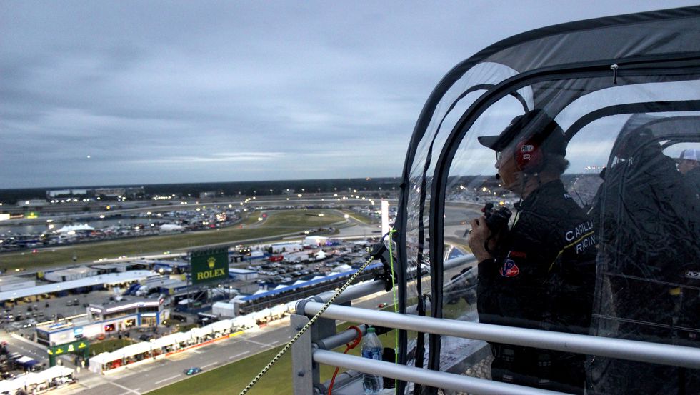 A spotter at the 24 Hours of Daytona a spotter at the 24 hours of daytona