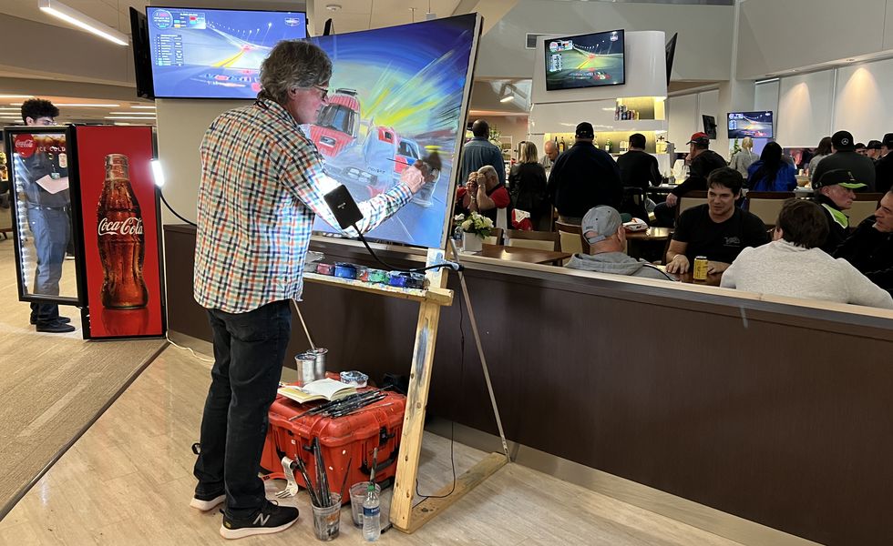 Painting at the Rolex suite painting at the rolex suite