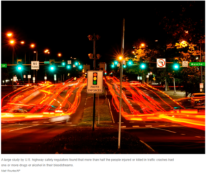 Over half of car crash victims had drugs or alcohol in their systems, a study says