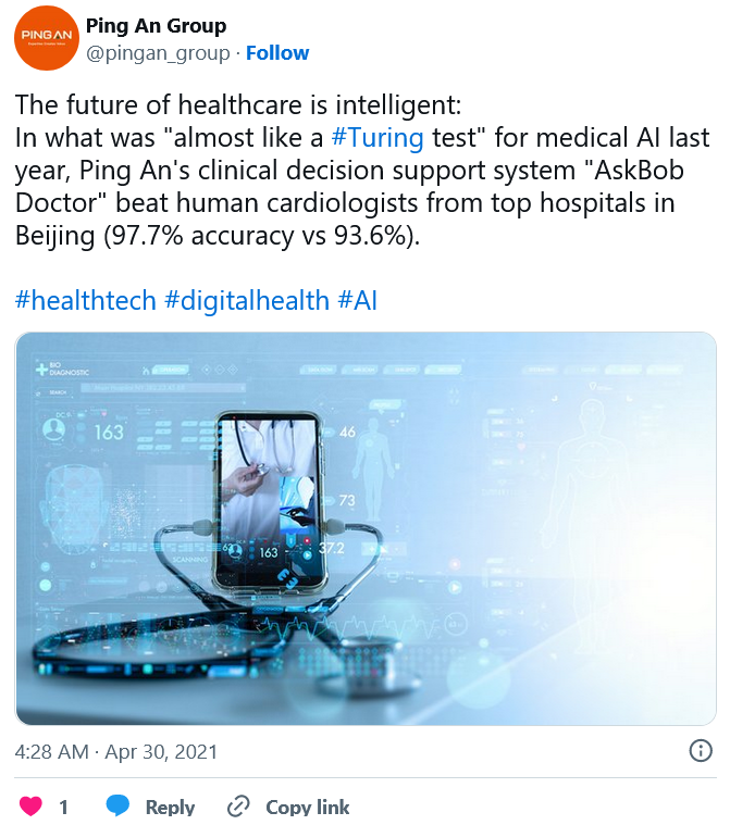 ping an largest insurance company in the world ask Bob demonstration