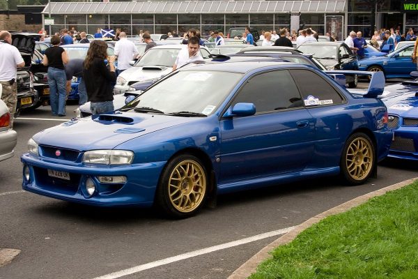 Blue Subaru Impreza 22B STi