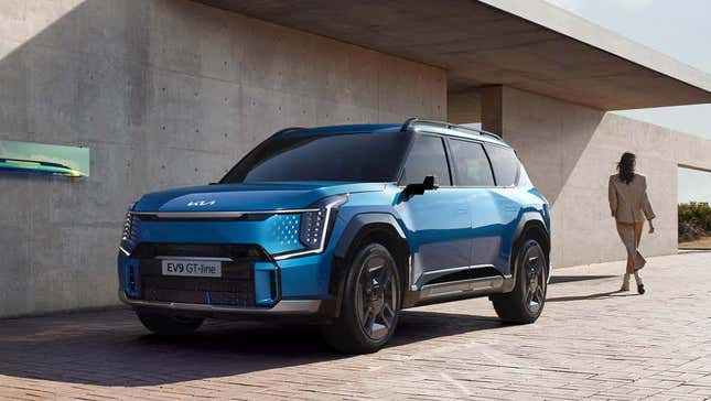 Image for article titled The Kia EV9 Electric SUV Will Have a Bunch of OTA Upgrades You Can Buy Through an App