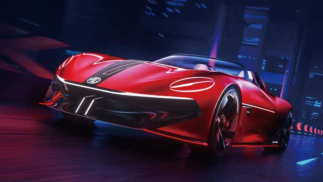 A render of the MG Cyberster concept car.