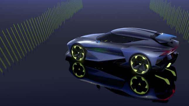 A render of the Cupra Dark Rebel concept car.