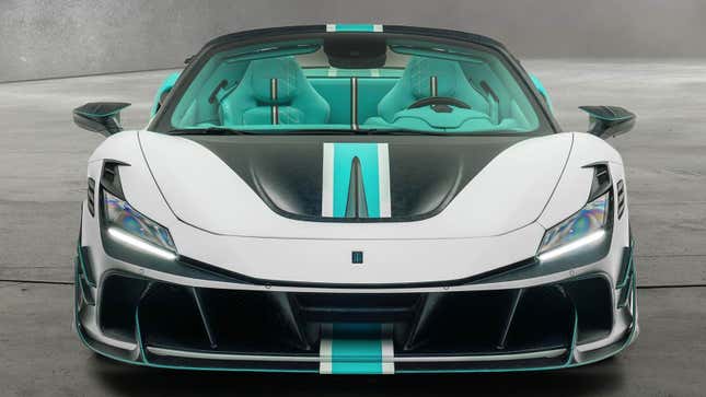 A render of the front end of the Mansory F8XX Ferrari.