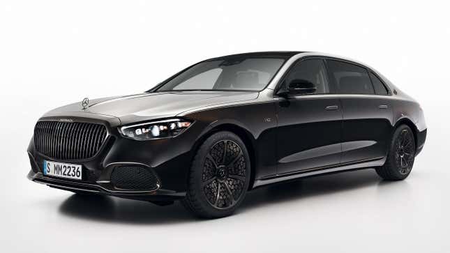 Image for article titled Mercedes-Maybach's Night Editions Ditch Flashy Chrome For Less-Flashy Chrome