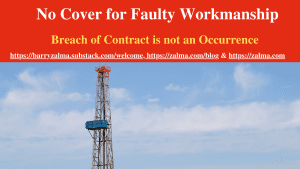 No Cover for Faulty Workmanship