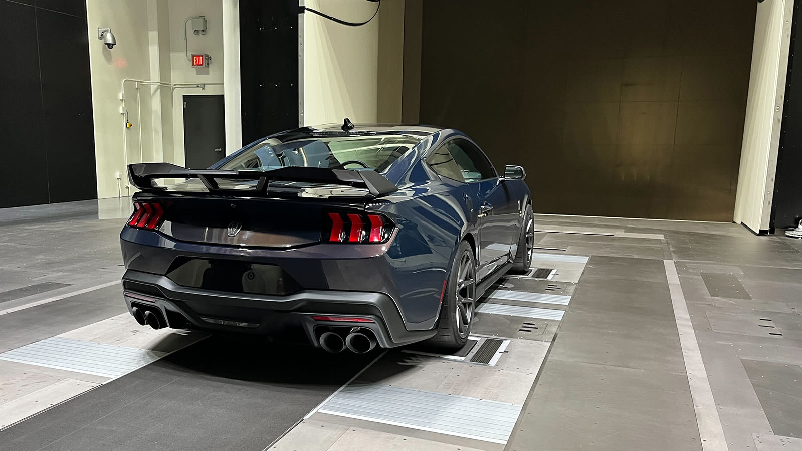 2024 Ford Mustang Dark Horse in the wind tunnel