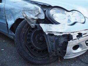 A car that has been involved in a car accident but had the correct level of insurance to cover the cost of the repair