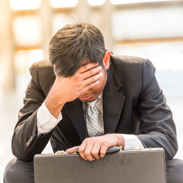 A depressed businessman