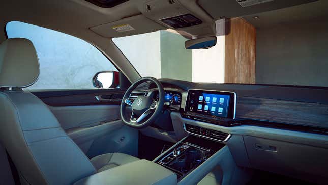 A photo of the interior in the VW Atlas.