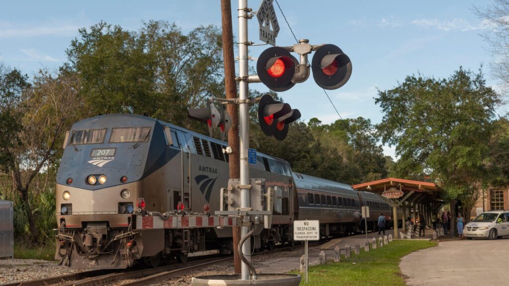 Amtrak Train Slams Into Car Transporter Stuck On Tracks
