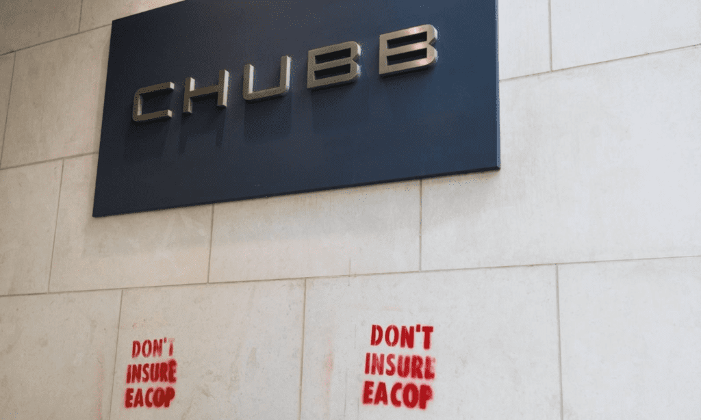 Offices of Lloyd’s insurers graffitied in anti-EACOP protests