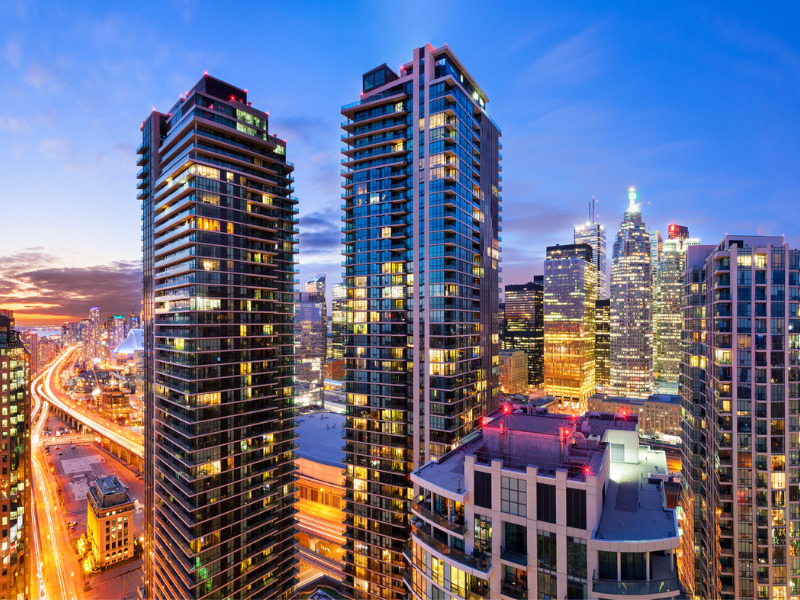 Condo buildings in downtown Toronto