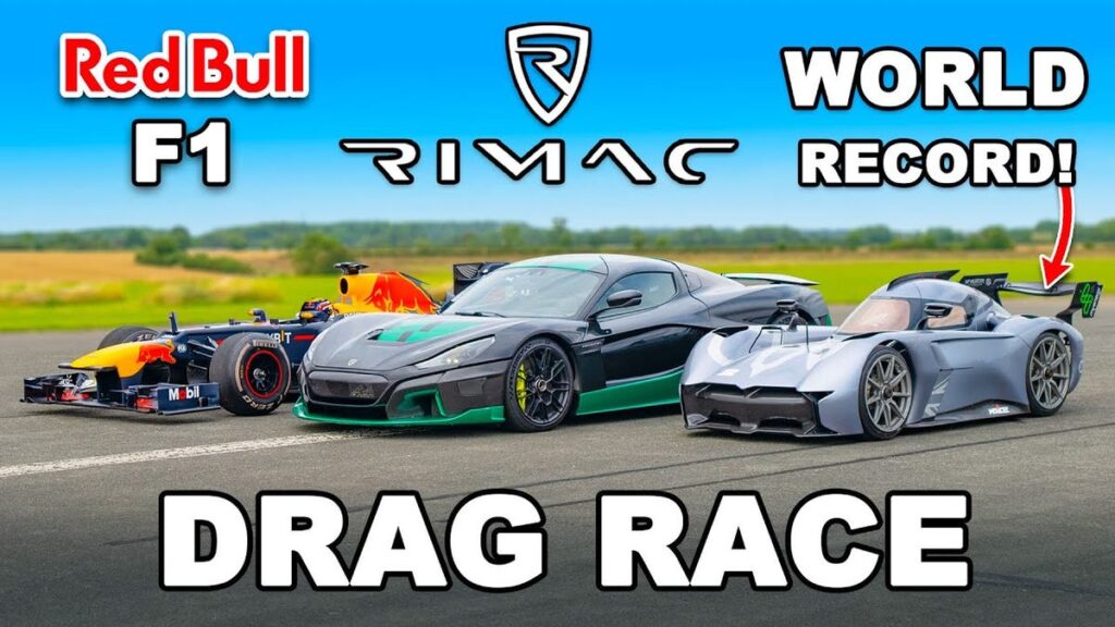 Watch A Rimac Nevera Embarrass A Formula 1 Car In A 1/4-Mile Drag Race