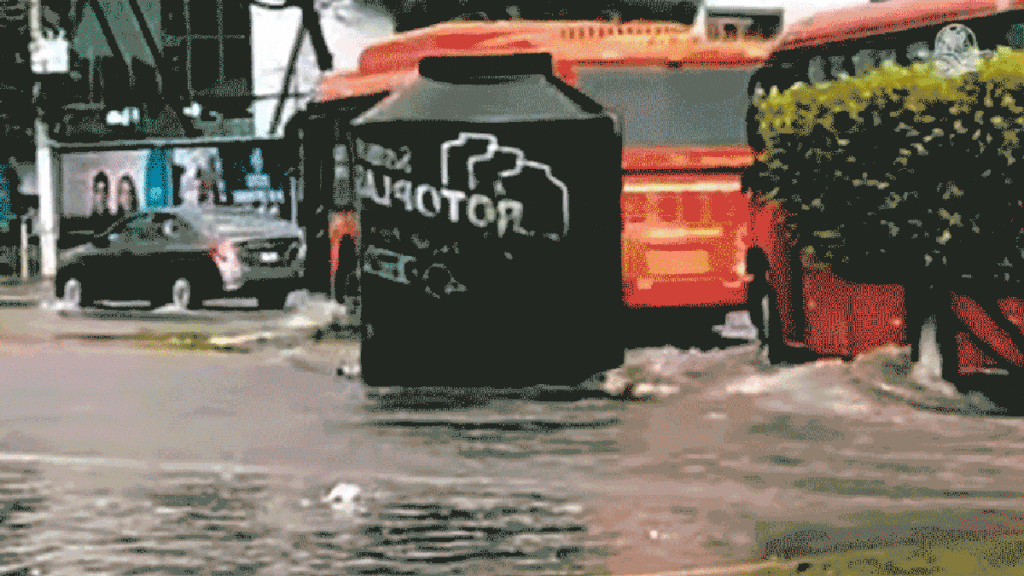 Watch A Water Tank Terrorize The Flooded Streets Of Guadalajara Before Crashing Into A Bus