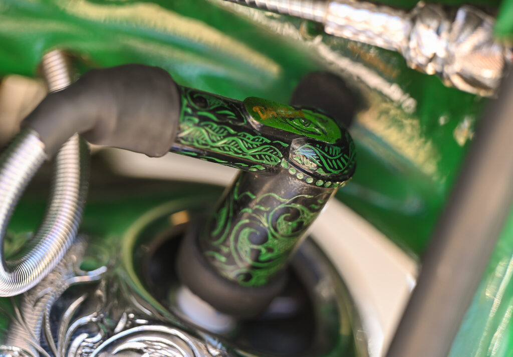 Spark plug cover engraving Lambretta Dazzle