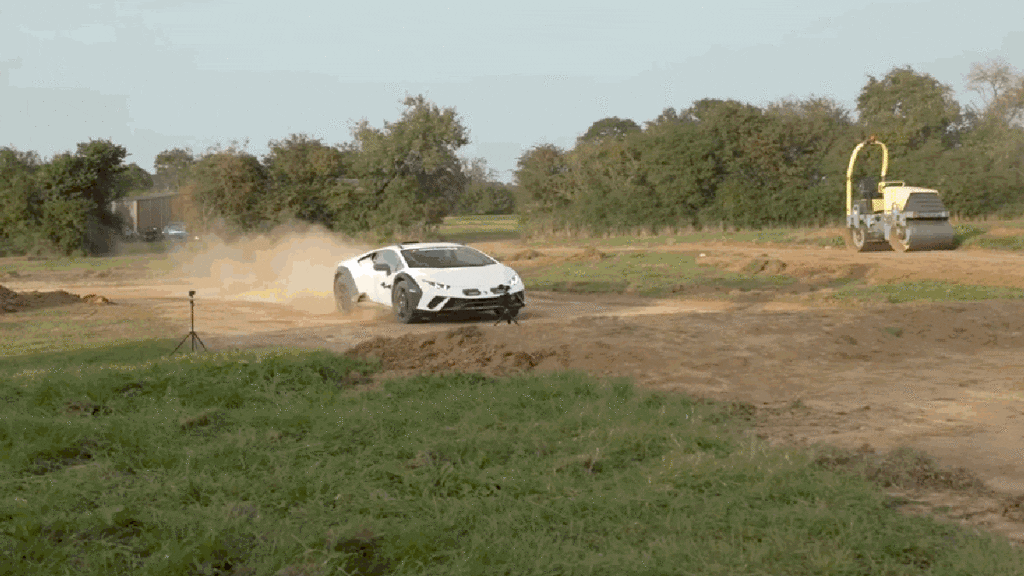 Someone Was Crazy Enough To Jump A Lamborghini Huracán Sterrato And Film It