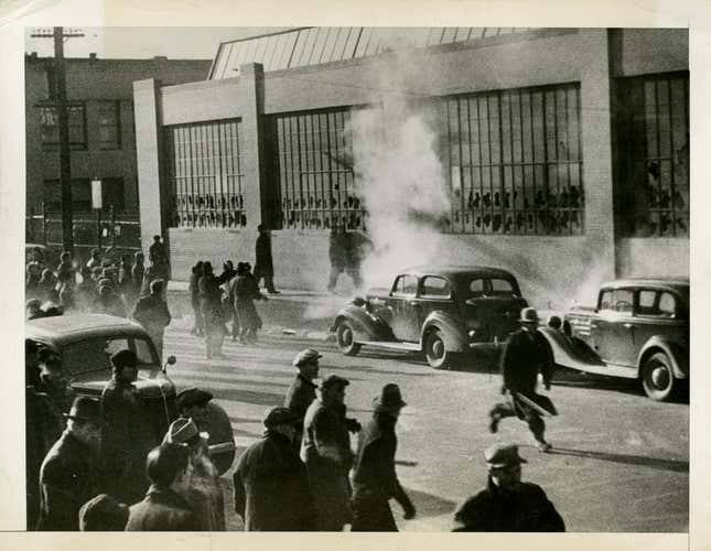 Fisher Body Plant #1 the day after the Battle of Bulls Run