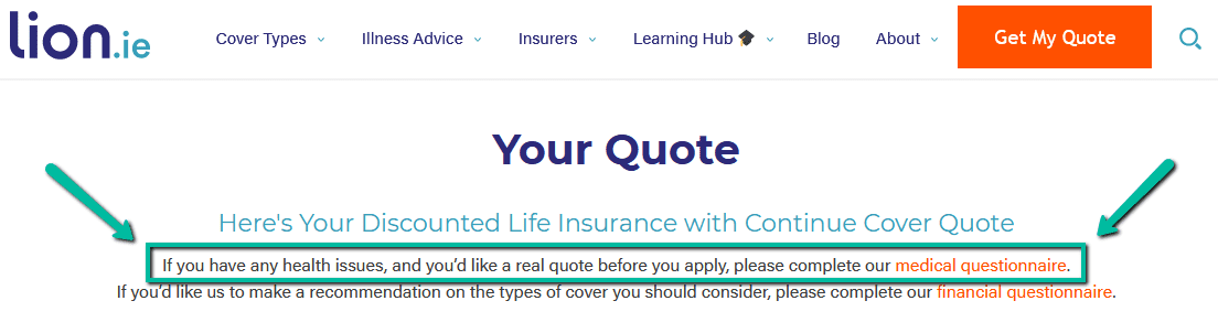 declare health issues for life insurance quote