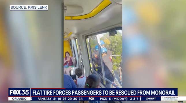 Image for article titled Over 70 Disney World Guests Evacuated From Monorail With Flat Tire