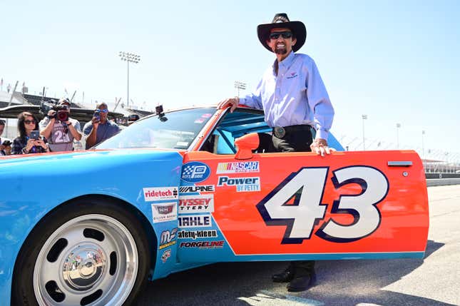 Richard Petty as seen before taking the inaugural lap before practice for the NASCAR Cup Series Inaugural Enjoy Illinois 300 presented by TicketSmarter on June 03, 2022, at World Wide Technology Raceway, Madison, IL.