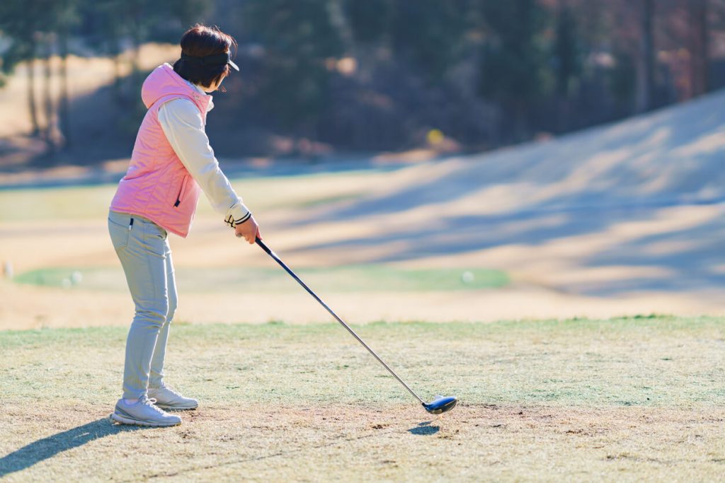 golf in winter