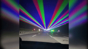 These Laser Lightshows On Chinese Highway Are Meant To Keep Driver Awake