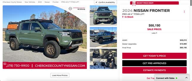 Image for article titled Don't Pay $50,000 For A Nissan Frontier, I Beg Of You