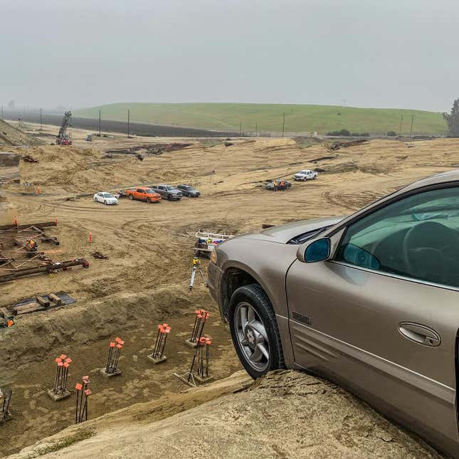 Image for article titled Senior Citizen Nearly Drives Off A Dirt Cliff At A Construction Site In California
