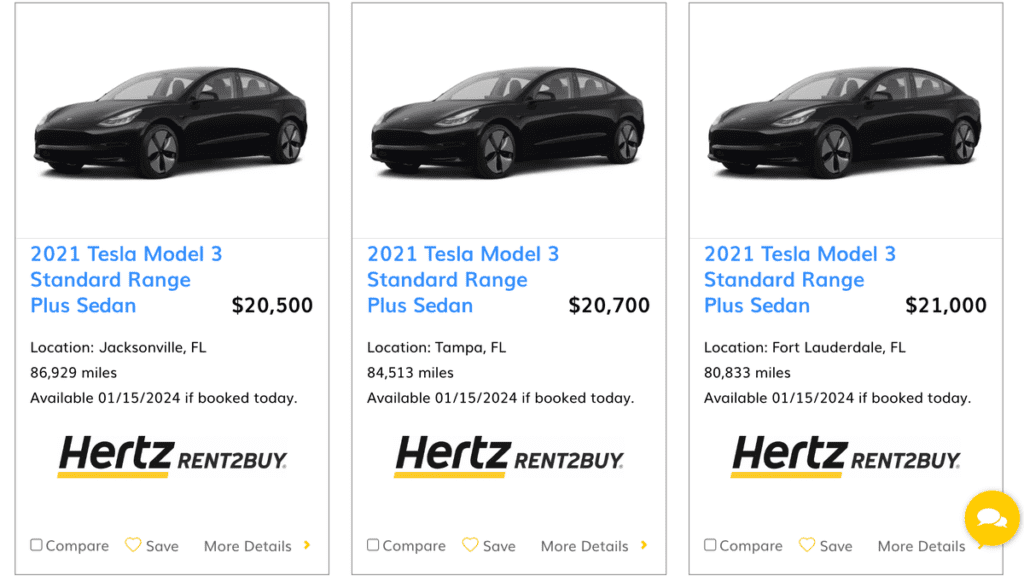 Hertz Is Selling Its Fleet Of Rental Tesla Model 3s For Cheap