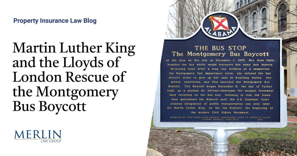 Martin Luther King and the Lloyds of London Rescue of the Montgomery Bus Boycott